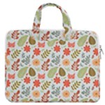 Background Pattern Flowers Design Leaves Autumn Daisy Fall MacBook Pro 16  Double Pocket Laptop Bag 