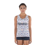Background Pattern Floral Leaves Flowers Sport Tank Top 