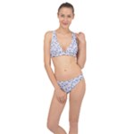 Background Pattern Floral Leaves Flowers Classic Banded Bikini Set 