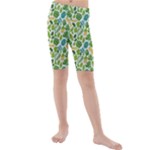 Leaves Tropical Background Pattern Green Botanical Texture Nature Foliage Kids  Mid Length Swim Shorts