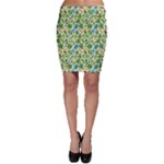 Leaves Tropical Background Pattern Green Botanical Texture Nature Foliage Bodycon Skirt