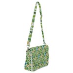 Leaves Tropical Background Pattern Green Botanical Texture Nature Foliage Shoulder Bag with Back Zipper