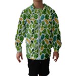 Leaves Tropical Background Pattern Green Botanical Texture Nature Foliage Kids  Hooded Windbreaker
