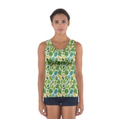 Leaves Tropical Background Pattern Green Botanical Texture Nature Foliage Sport Tank Top  from UrbanLoad.com