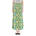 Leaves Tropical Background Pattern Green Botanical Texture Nature Foliage Full Length Maxi Skirt