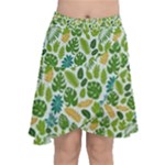 Leaves Tropical Background Pattern Green Botanical Texture Nature Foliage Chiffon Wrap Front Skirt