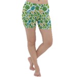 Leaves Tropical Background Pattern Green Botanical Texture Nature Foliage Lightweight Velour Yoga Shorts