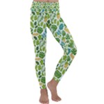 Leaves Tropical Background Pattern Green Botanical Texture Nature Foliage Kids  Lightweight Velour Classic Yoga Leggings