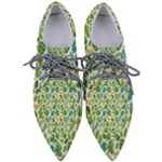 Leaves Tropical Background Pattern Green Botanical Texture Nature Foliage Pointed Oxford Shoes