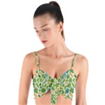 Leaves Tropical Background Pattern Green Botanical Texture Nature Foliage Woven Tie Front Bralet