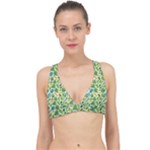 Leaves Tropical Background Pattern Green Botanical Texture Nature Foliage Classic Banded Bikini Top