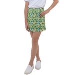 Leaves Tropical Background Pattern Green Botanical Texture Nature Foliage Kids  Tennis Skirt
