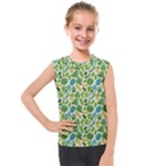 Leaves Tropical Background Pattern Green Botanical Texture Nature Foliage Kids  Mesh Tank Top
