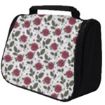 Roses Flowers Leaves Pattern Scrapbook Paper Floral Background Full Print Travel Pouch (Big)