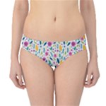 Background Pattern Leaves Pink Flowers Spring Yellow Leaves Hipster Bikini Bottoms