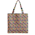 Floral Flowers Leaves Tropical Pattern Zipper Grocery Tote Bag