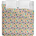 Floral Flowers Leaves Tropical Pattern Duvet Cover Double Side (King Size)
