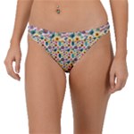 Floral Flowers Leaves Tropical Pattern Band Bikini Bottoms