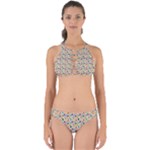 Floral Flowers Leaves Tropical Pattern Perfectly Cut Out Bikini Set