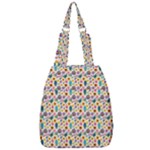 Floral Flowers Leaves Tropical Pattern Center Zip Backpack