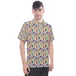 Floral Flowers Leaves Tropical Pattern Men s Polo T-Shirt