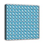 Blue Wave Sea Ocean Pattern Background Beach Nature Water Mini Canvas 8  x 8  (Stretched)