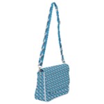 Blue Wave Sea Ocean Pattern Background Beach Nature Water Shoulder Bag with Back Zipper