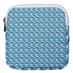 Blue Wave Sea Ocean Pattern Background Beach Nature Water Mini Square Pouch