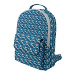 Blue Wave Sea Ocean Pattern Background Beach Nature Water Flap Pocket Backpack (Large)