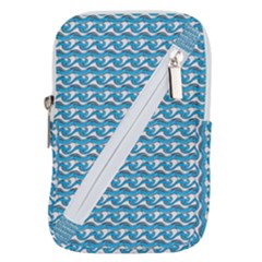 Blue Wave Sea Ocean Pattern Background Beach Nature Water Belt Pouch Bag (Large) from UrbanLoad.com