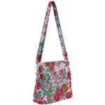 Flower Bloom Blossom Botanical Color Colorful Colour Element Digital Floral Floral Pattern Zipper Messenger Bag