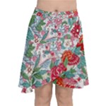 Flower Bloom Blossom Botanical Color Colorful Colour Element Digital Floral Floral Pattern Chiffon Wrap Front Skirt