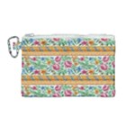 Flower Pattern Art Vintage Blooming Blossom Botanical Nature Famous Canvas Cosmetic Bag (Medium)