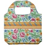 Flower Pattern Art Vintage Blooming Blossom Botanical Nature Famous Foldable Grocery Recycle Bag