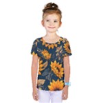 Flowers Pattern Spring Bloom Blossom Rose Nature Flora Floral Plant Kids  One Piece T-Shirt