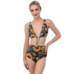 Flowers Pattern Spring Bloom Blossom Rose Nature Flora Floral Plant Tied Up Two Piece Swimsuit