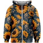 Flowers Pattern Spring Bloom Blossom Rose Nature Flora Floral Plant Kids  Zipper Hoodie Without Drawstring