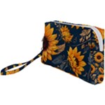 Flowers Pattern Spring Bloom Blossom Rose Nature Flora Floral Plant Wristlet Pouch Bag (Small)