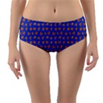 Cute sketchy monsters motif pattern Reversible Mid-Waist Bikini Bottoms