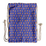 Cute sketchy monsters motif pattern Drawstring Bag (Large)