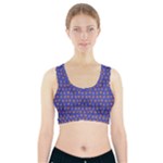 Cute sketchy monsters motif pattern Sports Bra With Pocket