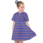 Cute sketchy monsters motif pattern Kids  Sailor Dress