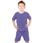Cute sketchy monsters motif pattern Kids  T-Shirt and Shorts Set