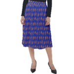 Cute sketchy monsters motif pattern Classic Velour Midi Skirt 