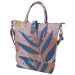 Summer Pattern Tropical Design Nature Green Plant Buckle Top Tote Bag