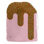 Ice Cream Dessert Food Cake Chocolate Sprinkles Sweet Colorful Drip Sauce Cute Drawstring Pouch (3XL)