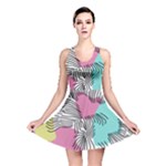 Lines Line Art Pastel Abstract Multicoloured Surfaces Art Reversible Skater Dress
