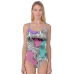 Lines Line Art Pastel Abstract Multicoloured Surfaces Art Camisole Leotard 