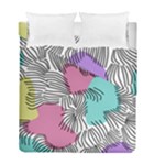 Lines Line Art Pastel Abstract Multicoloured Surfaces Art Duvet Cover Double Side (Full/ Double Size)