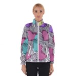 Lines Line Art Pastel Abstract Multicoloured Surfaces Art Women s Bomber Jacket